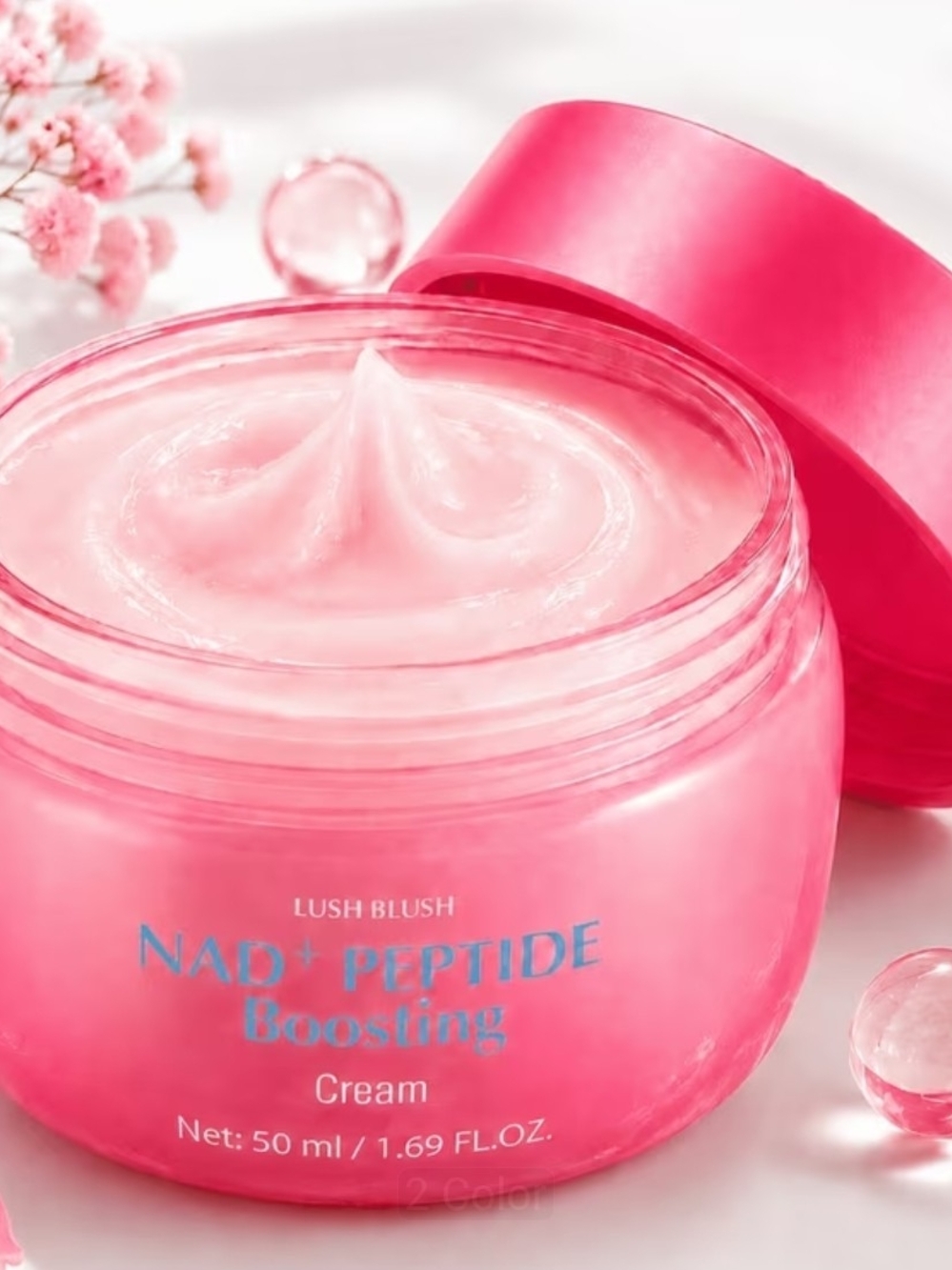 NAD+ Peptide Boosting Cream — Pink Moisturizer